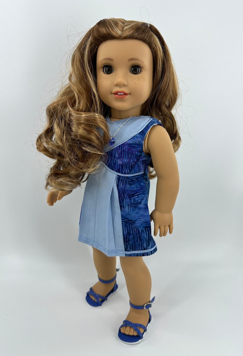 18T Sweet and Sassy Dress and Sandals for American Girl like Joss, Lea, Tenney, Grace, Isabelle, McKenna, Rebecca, Saige, Kit and Julie image 6