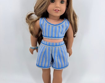 18T Sweet &  Sassy -  Top, Shorts and Sandals for 18" dolls like American Girl (R) Lea, Courtney, Tenney, Grace, McKenna and Kit