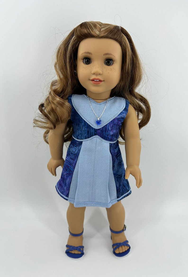 18T Sweet and Sassy Dress and Sandals for American Girl like Joss, Lea, Tenney, Grace, Isabelle, McKenna, Rebecca, Saige, Kit and Julie image 4