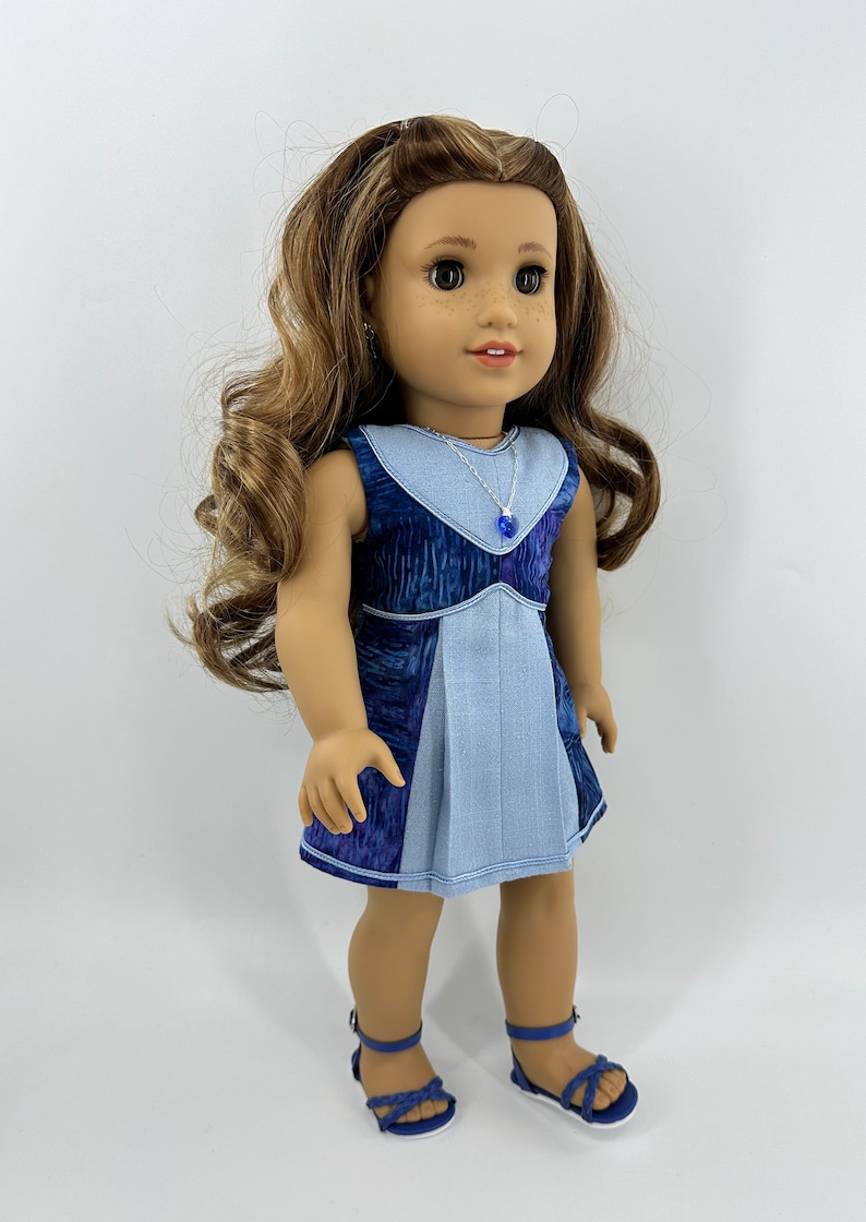 18T Sweet and Sassy Dress and Sandals for American Girl like Joss, Lea, Tenney, Grace, Isabelle, McKenna, Rebecca, Saige, Kit and Julie image 2