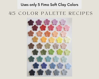 Polymer Clay Color Recipes | Fimo | Fimo Soft | Polymer Clay Color Mixing | Polymer Clay Tutorial | Digital Download |