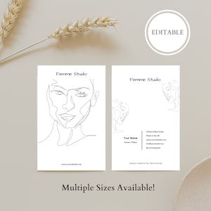 Editable Earring Card Template | Jewelry Display Card | Printable Earring Cards | Customizable Earring Display Cards | Polymer Clay Earrings