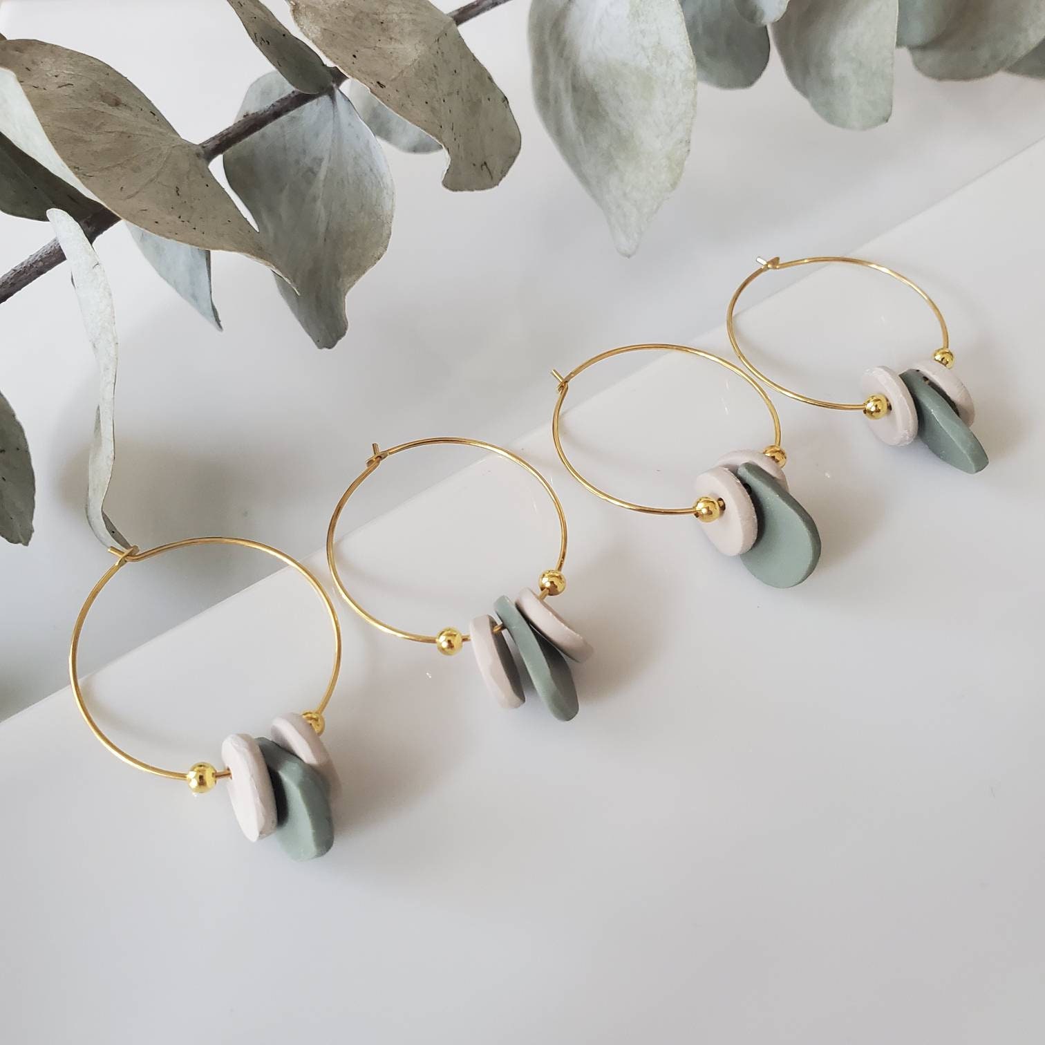 Polymer Clay Hoop Earrings 2025