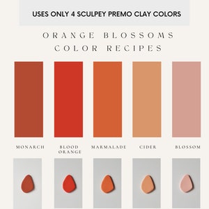 Polymer Clay Color Recipes | Sculpey Premo | Sculpey Souffle | Polymer Clay Color Mixing | Polymer Clay Tutorial | Digital Download |