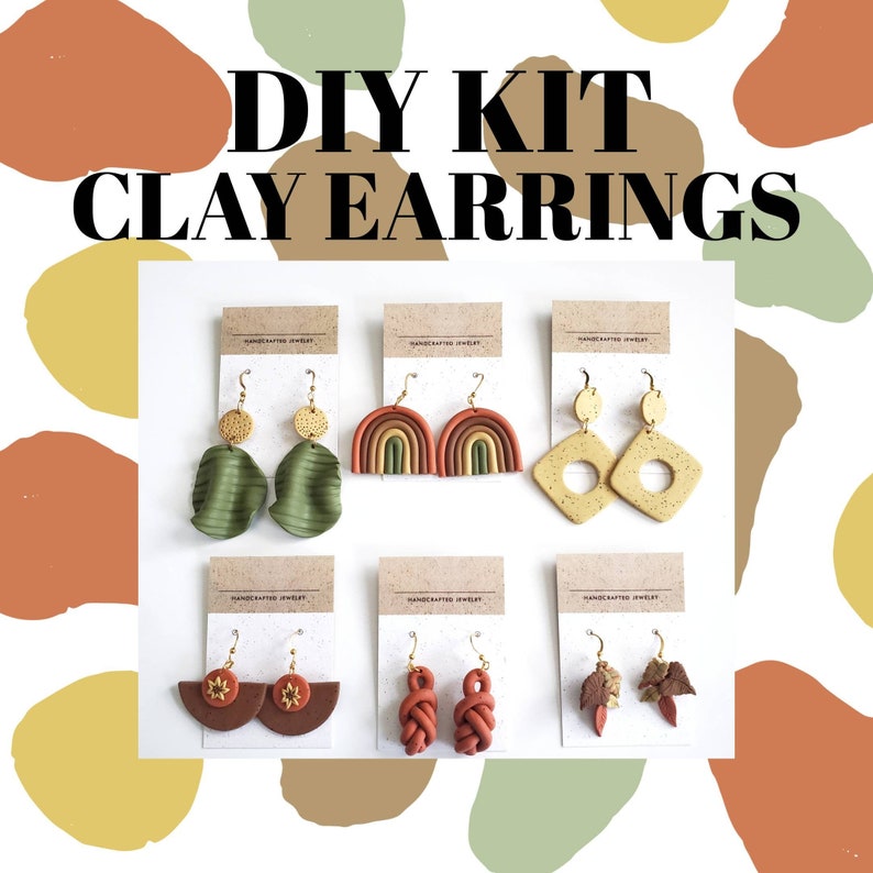 DIY Polymer Clay Earring Kit Comes With Fall Polymer Clay Etsy UK
