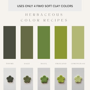 Polymer Clay Color Recipes | Fimo | Fimo Soft | Polymer Clay Color Mixing | Polymer Clay Tutorial | Digital Download |