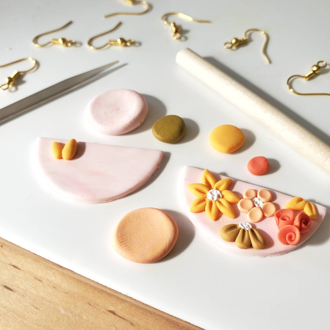DIY Polymer Clay Earring Kit Botanical Earrings Includes Etsy