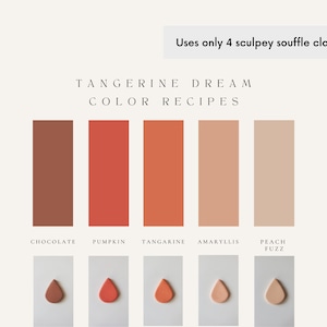 Polymer Clay Color Recipes | Sculpey Souffle | Sculpey Premo | Polymer Clay Color Mixing | Polymer Clay Tutorial | Digital Download |