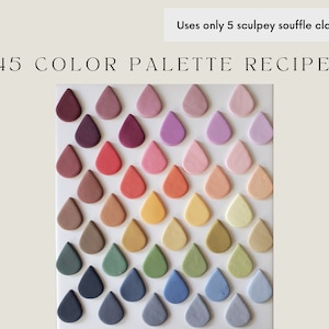 Polymer Clay Farbrezepte | Sculpey Souffle | Sculpey Premo | Polymer Clay Farbmischung | Polymer Clay Anleitung | Digitaler Download |