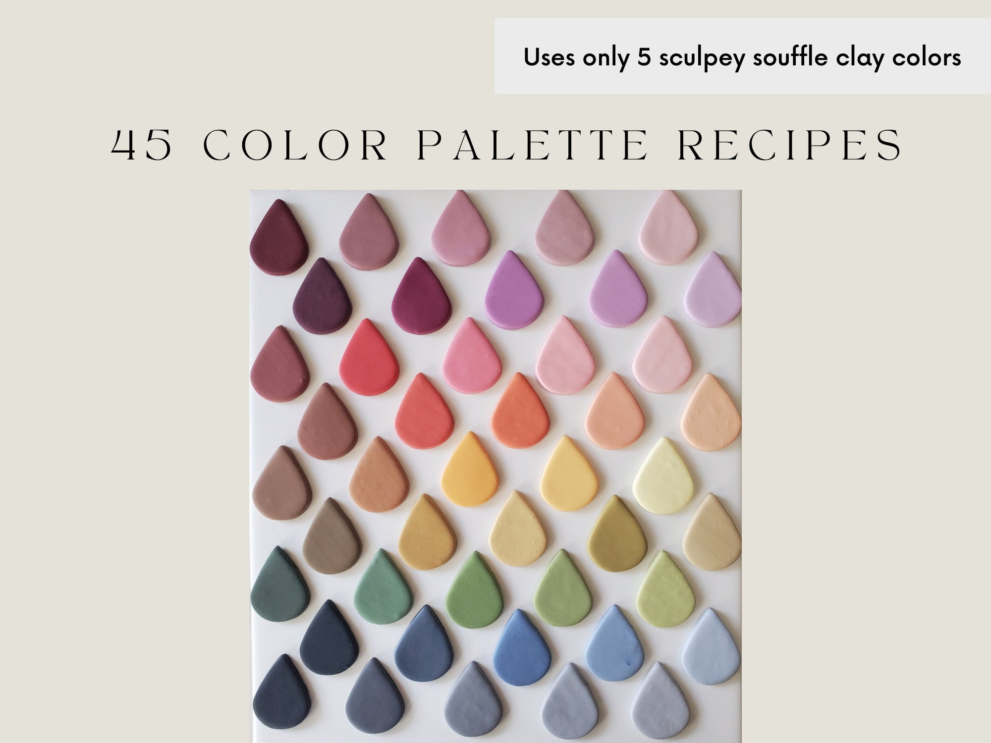 Polymer Clay Color Recipes Sculpey Souffle Sculpey Premo Polymer Clay Color  Mixing Polymer Clay Tutorial Digital Download 