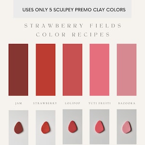 Polymer Clay Color Recipes | Sculpey Premo | Sculpey Souffle | Polymer Clay Color Mixing | Polymer Clay Tutorial | Digital Download |