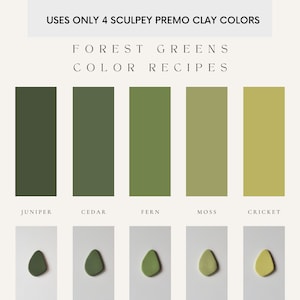 Polymer Clay Color Recipes | Sculpey Premo | Sculpey Souffle | Polymer Clay Color Mixing | Polymer Clay Tutorial | Digital Download |