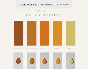 Polymer Clay Color Recipes | Sculpey Premo | Sculpey Souffle | Polymer Clay Color Mixing | Polymer Clay Tutorial | Digital Download |