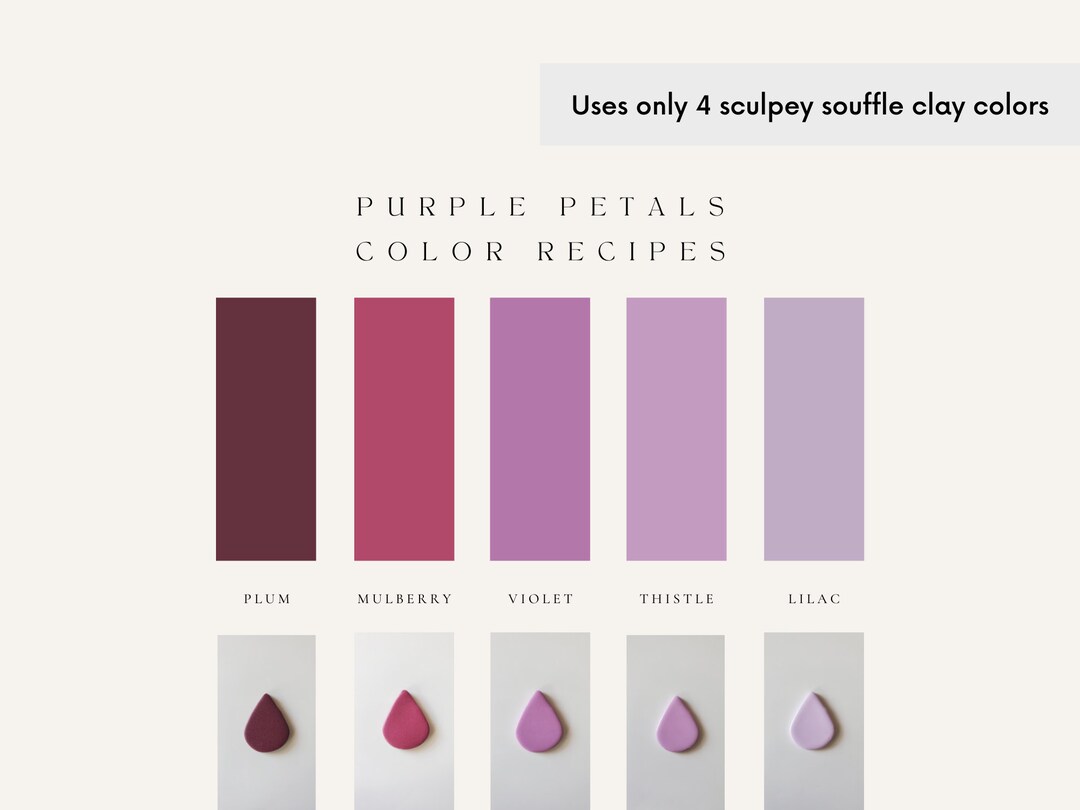Polymer Clay Color Recipes | Sculpey Souffle | Sculpey Premo | Polymer ...