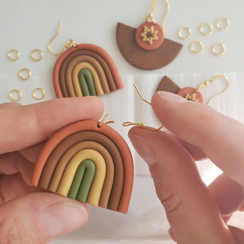 DIY Polymer Clay Earring Kit Comes with Fall Polymer Clay Etsy