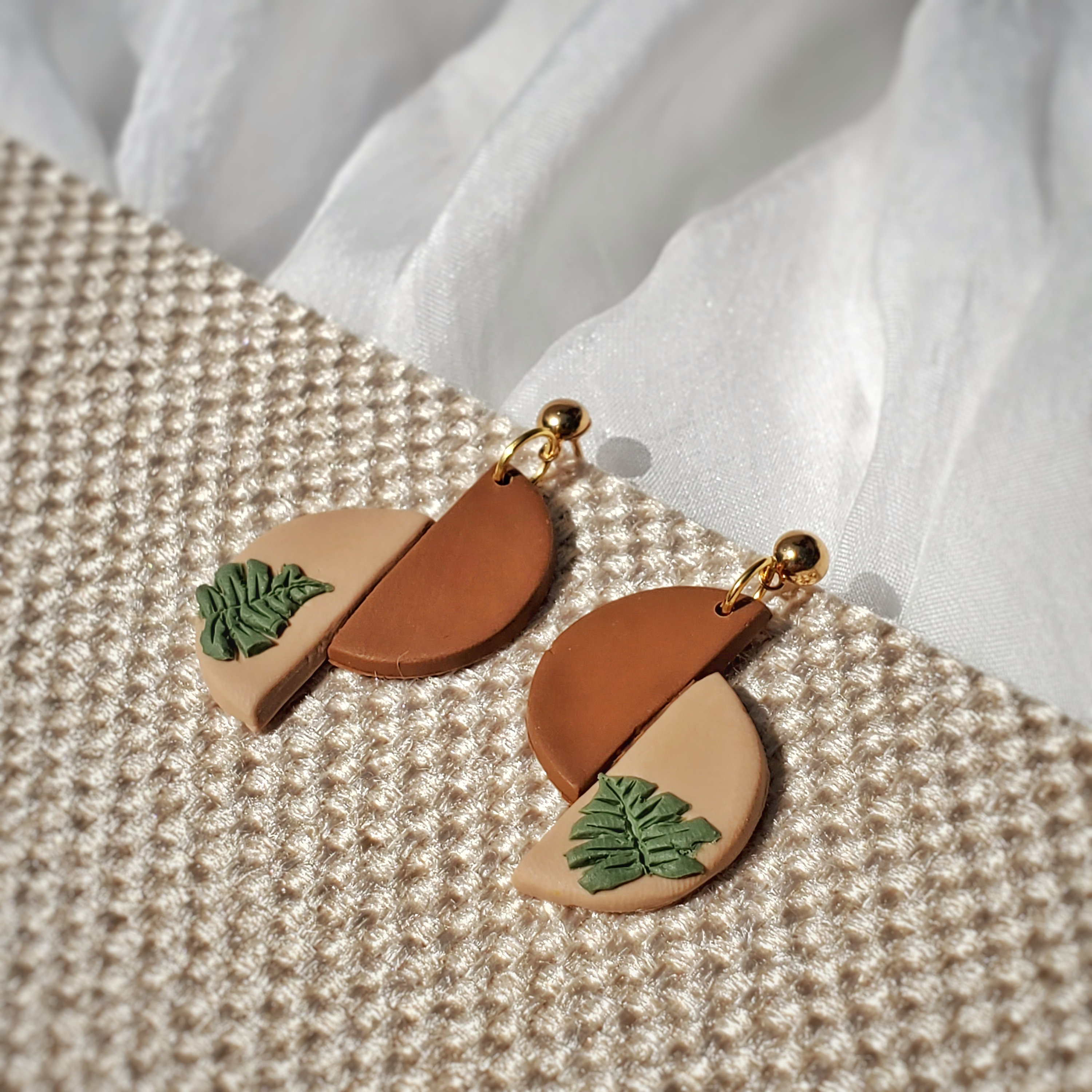 Adara Drop Dangle Earrings Gifts for Her Polymer Clay Earrings Handmade Jewelry Lightweight Earrings