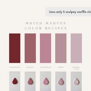 Polymer Clay Color Recipes | Sculpey Souffle | Sculpey Premo | Polymer Clay Color Mixing | Polymer Clay Tutorial | Digital Download |