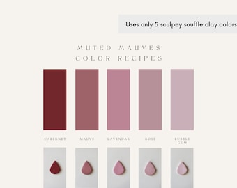 Polymer Clay Color Recipes | Sculpey Souffle | Sculpey Premo | Polymer Clay Color Mixing | Polymer Clay Tutorial | Digital Download |