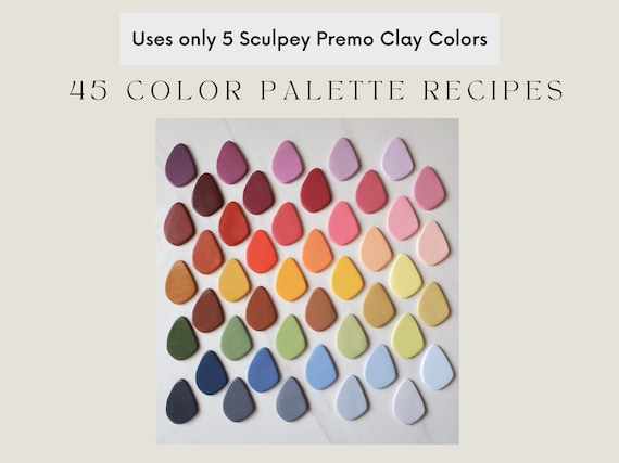 Polymer Clay Color Recipes | Sculpey Premo | Sculpey Souffle | Polymer Clay Color Mixing | Polymer Clay Tutorial | Digital Download |