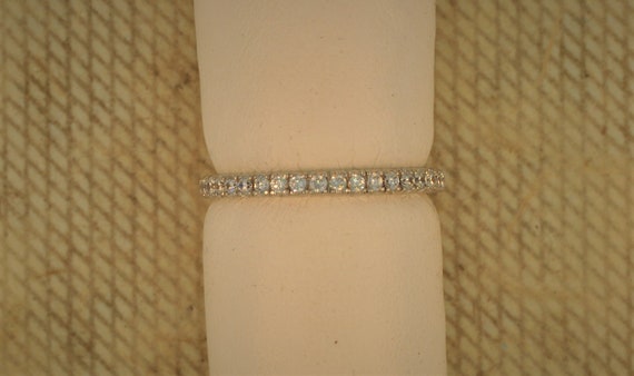 Sterling Silver Minimalist CZ Band - image 1