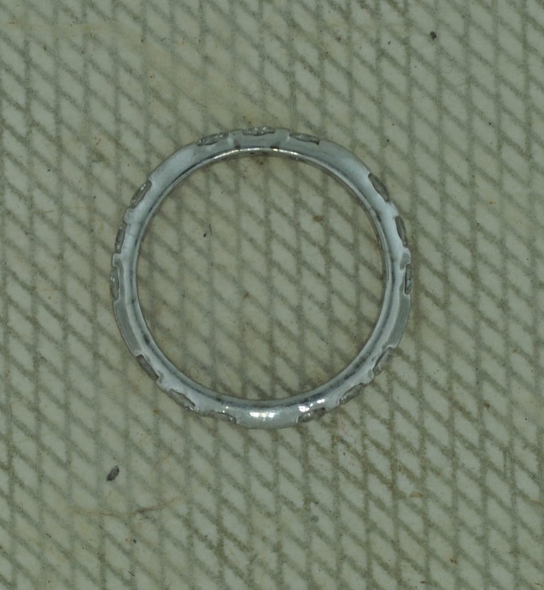 Sterling Silver and CZ Eternity Band