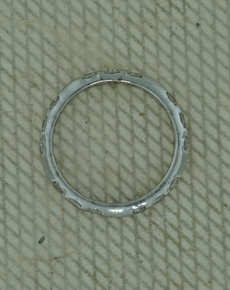 Sterling Silver and CZ Eternity Band