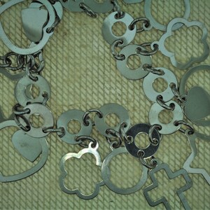 STEELX Stainless Steel Charm Bracelet  Fits 7 1/2 to 8 1/2 Inch Wrist