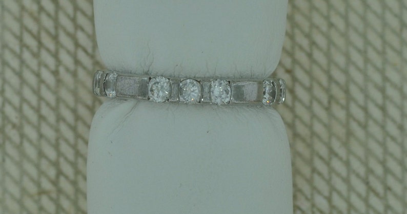Sterling Silver and CZ Eternity Band