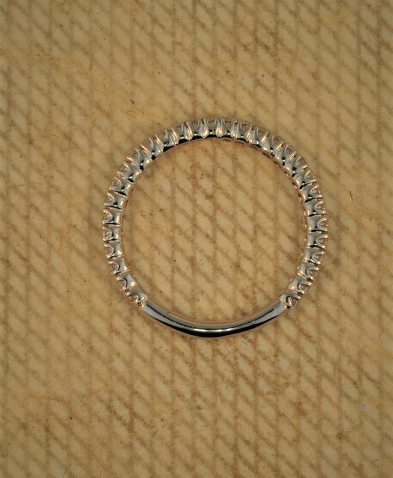 Sterling Silver Minimalist CZ Band - image 3