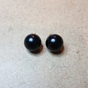 1960&#39;s Black Plastic Ball Studs
