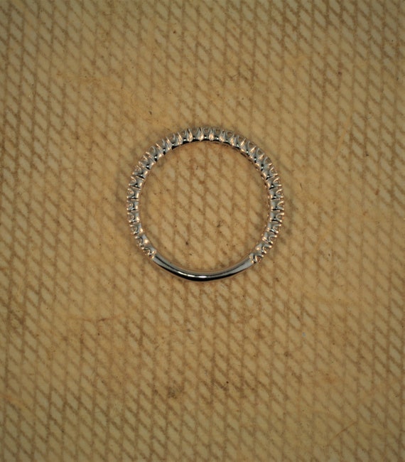 Sterling Silver Minimalist CZ Band - image 4