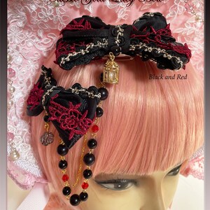 Classic Gold Lacy Bow Classic Lolita/Sweet Lolita/Gothic Lolita/Hime Lolita Style image 6