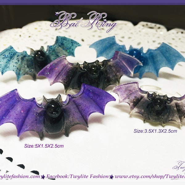 Chubby Bat Ring/Hairpin - Halloween/Gothic Lolita/Goth/Punk styles