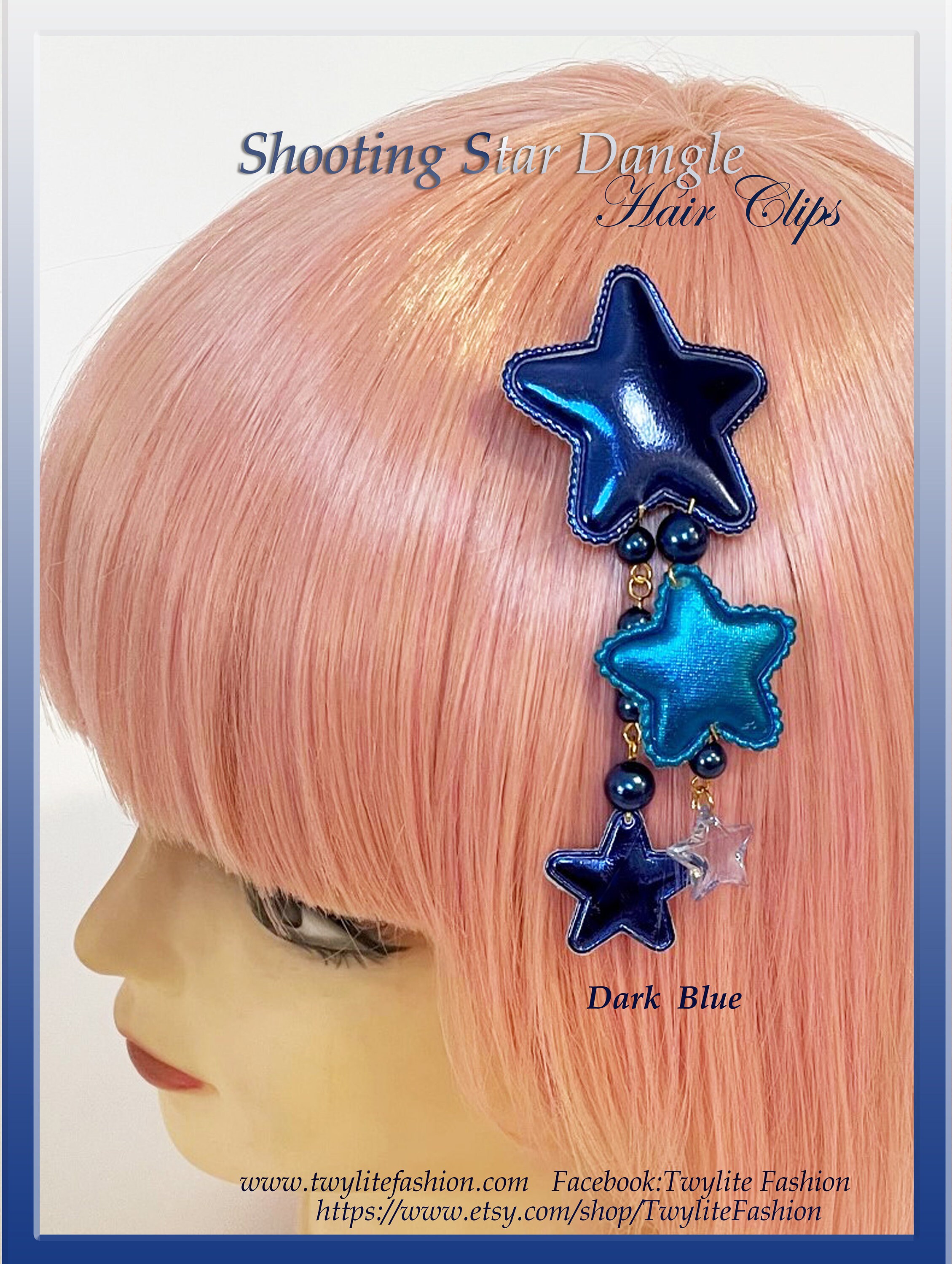 Shooting Star Dangle Hair Clips Sweet Lolita harajuku fairykei