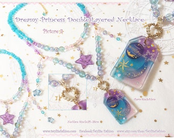 Dreamy Princess Double Layered Necklace - Sweet Lolita/Hime/Kawaii Fashion Style