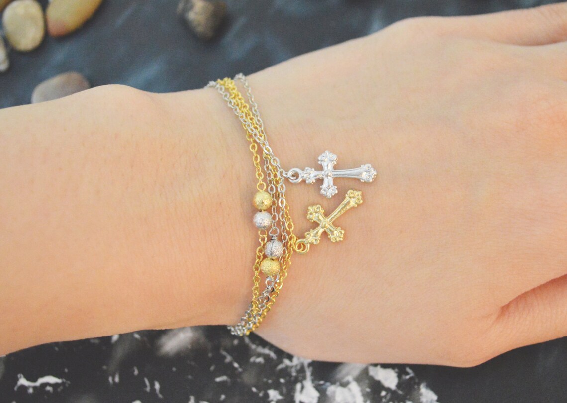 C176 Metal Beads Bracelet Ball Beads Bracelet Simple Etsy