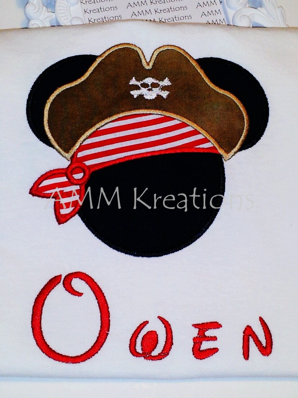 Mickey Mouse Pirate With a Striped 