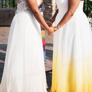 ombre wedding dress plus size