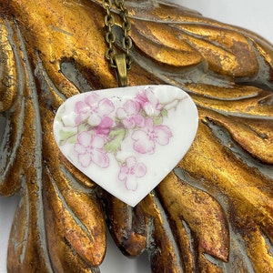 Broken China Heart Necklace