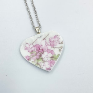 Broken China Heart Necklace