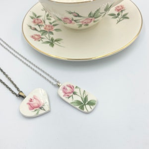 Broken China Heart Necklace