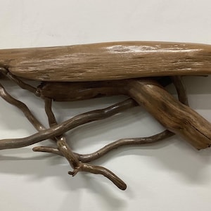 Driftwood Shelf with Twisted Sticks
