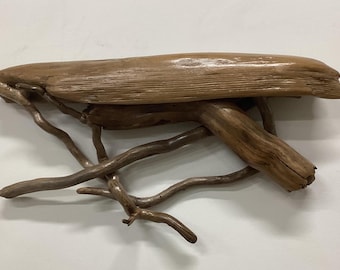 Driftwood Shelf with Twisted Sticks