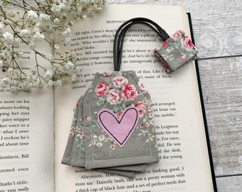 Tea bag bookmark, book gifts for her, floral bookmark for women, tea gift, reading gifts for book lovers