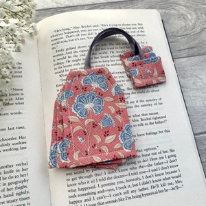 Tea bag bookmark, tea bag gift, book and tea lover gifts, book marks for her, unique fabric book marker, birthday gift, reading gifts image 2