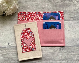 Tea bag wallet, travel tea bag holder, tea birthday gift for her, handmade gift, tea lover gift, floral wallet, herbal tea gift
