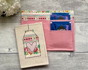 Tea bag wallet, tea gift for her, handmade gift, tea storage, tea lover gift, floral wallet, tea addict gift
