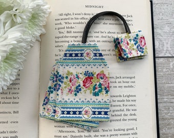 Tea bag bookmark, tea bag gift, book and tea lover gifts, book marks for her, unique fabric book marker, mothers day gift