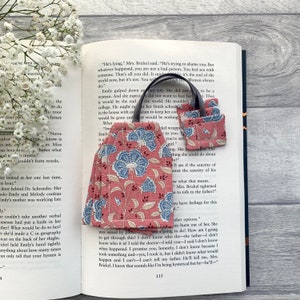 Tea bag bookmark, tea bag gift, book and tea lover gifts, book marks for her, unique fabric book marker, birthday gift, reading gifts image 1