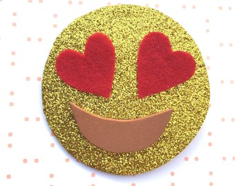 Heart emoji brooch - emoji brooch - emoji - cool brooch - cool gift - gift for kids - cool jewellery - emoji gift - valentines gift